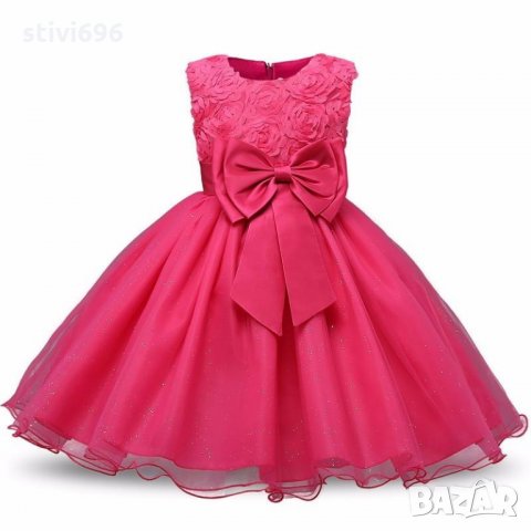 Детска рокля 6 цвята брокат  размер 100  от 2 до 4 години ново Размер 100 ново, снимка 6 - Детски рокли и поли - 32344433