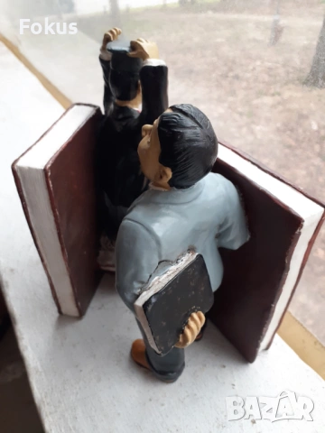 Стари гипсови подпори за книги Лоръл и Харди, снимка 4 - Антикварни и старинни предмети - 53430900