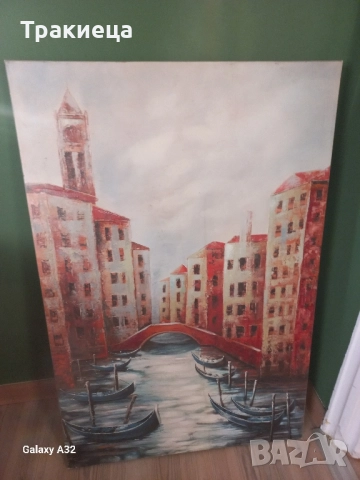 ГОЛЯМА КАРТИНА МАСЛО НА ПЛАТНО ВЕНЕЦИЯ, снимка 6 - Картини - 52791465