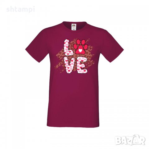 Мъжка тениска Свети Валентин Dog Love 1, снимка 3 - Тениски - 35649741