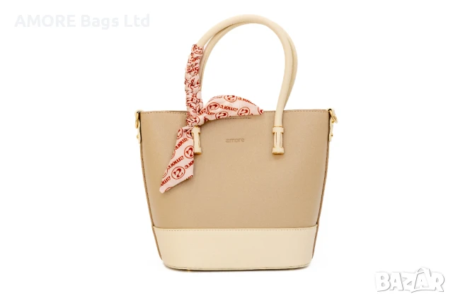 Класическа дамска чанта AMORE Eleonora - Beige