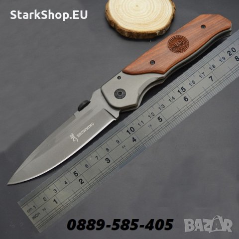 Уникален Ловен / Туристически нож с кожена кания Browning ножове, снимка 11 - Ножове - 27838015