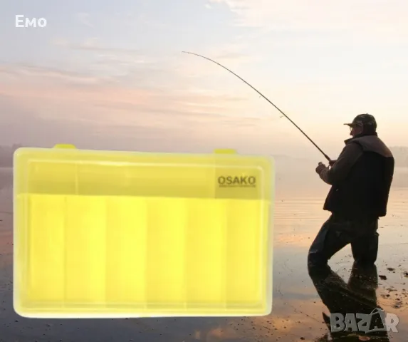 Голяма кутия за риболов - К31, жълта , снимка 3 - Екипировка - 48484138
