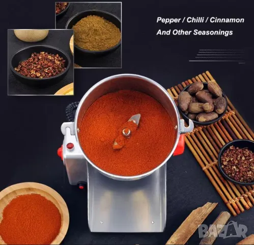 Индустриална Мелница Високомощна Мелачка Машина за Ултра Фино Смилане Голям Капацитет 800грама 3000W, снимка 12 - Други машини и части - 47422107