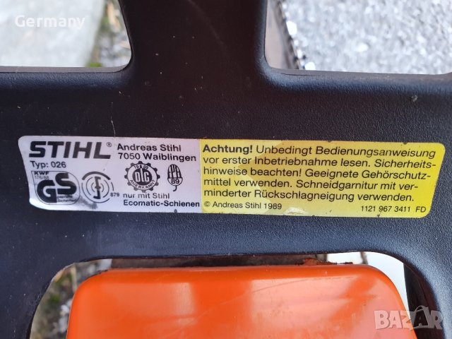 моторна резачка щил stihl 026 husqvarna, снимка 10 - Градинска техника - 43272155