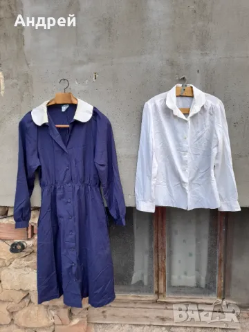 Стара ученическа униформа,престилка,блуза, снимка 1