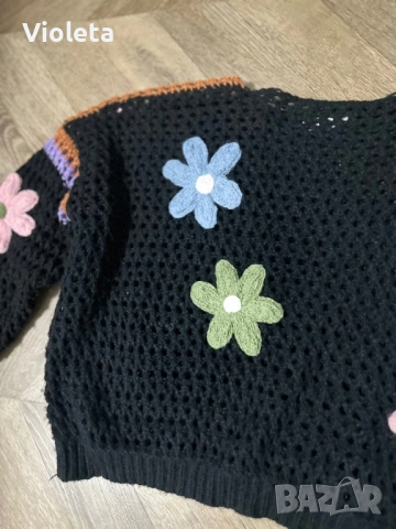 Черна блуза вълнена, снимка 6 - Блузи с дълъг ръкав и пуловери - 53048688