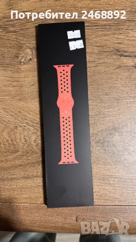 Каишка за Apple Watch 41mm, NIKE Sport Band, Bright Crimson/Gym Red