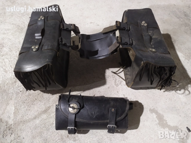 Кожени дисаги за мотор, снимка 1