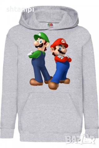 Детски Суитчър/Суитшърт Super Mario 06,Super Mario,Игра,Подарък,Изненада,Забавление,Рожден Ден