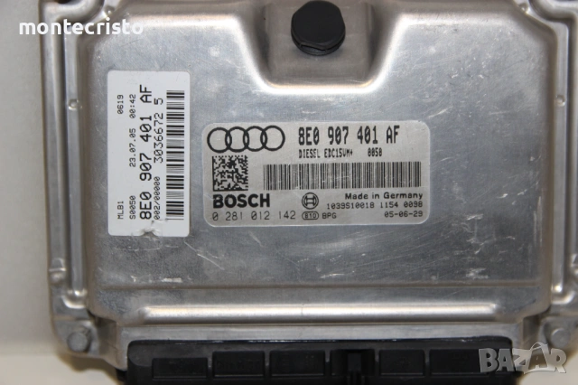 Моторен компютър Audi A4 B7 (2004-2007г.) 8E0907401AF / 8E0 907 401 AF / 0281012142 / 0 281 012 142, снимка 2 - Части - 53491889