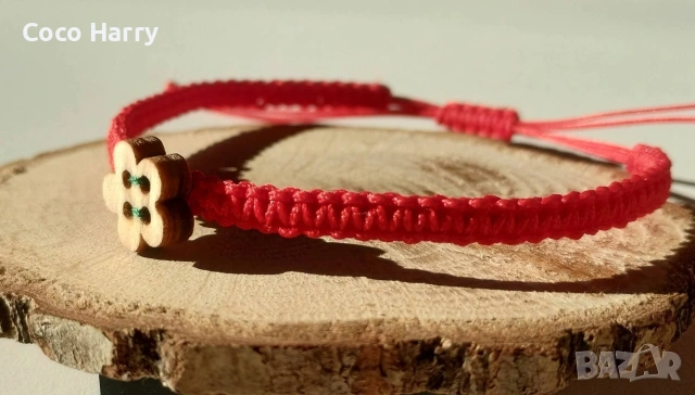 Комплект гривни Копче за късмет,ръчно изработени, снимка 4 - Ръчно изработени сувенири - 53122389