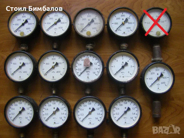 Промишлени манометри Ф100мм с различни обхвати , снимка 2 - Други машини и части - 47121028