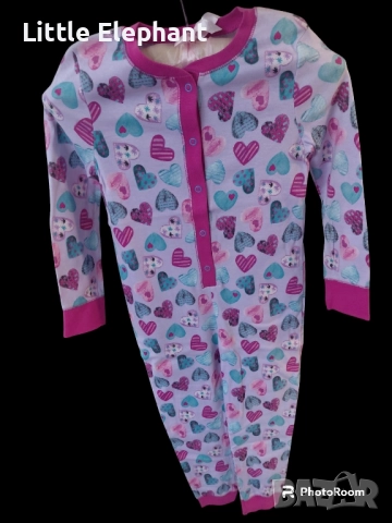 Цяла пижамка ромпърче за 5-6 год мом"Pijamys hearts",колекция"Hearts",Англия/нова