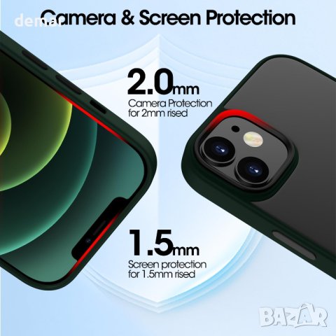 Магнитен калъф WXX за iPhone 12/iPhone 12 Pro, съвместим с MagSafe, 6.1” полупрозрачен зелен, снимка 2 - Калъфи, кейсове - 44104918