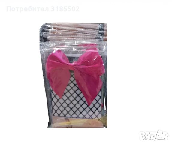 Къси чорапи от черна мрежа, с панделка, снимка 4 - Дамски чорапи - 51221035