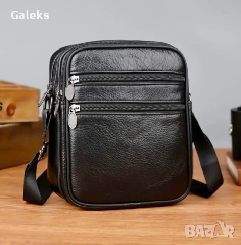 Лятна, Плажна кожена чантичка с компактни размери /Черна естест. кожа!, снимка 10 - Чанти - 50817240