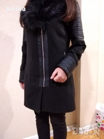 Зимно черно палто, снимка 2 - Палта, манта - 43187010
