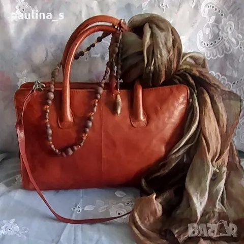 Винтидж аутлет / Естествена кожа / Чанта "Varese" , снимка 2 - Чанти - 48822308