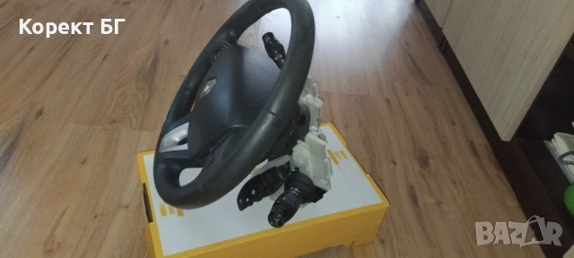 Мултифункционален волан с аербег airbag и лентов кабел + лост за мигачи/чистачки за Рено, снимка 3 - Части - 51153719