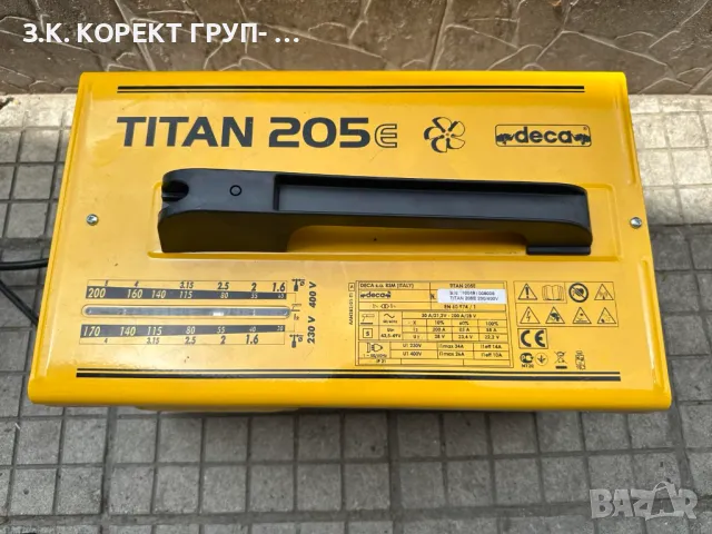 НОВ Електрожен Заваръчен апарат Deca TITAN 205E 4.4 kW, снимка 8 - Други инструменти - 50410351