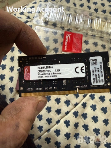 Продавам Рам Памет за лаптоп ddr3 4 гб 1600mhz