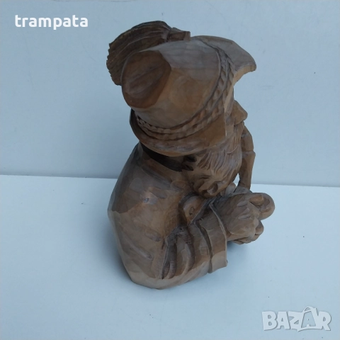 ТОП ОФЕРТА -50%   Стара немска дървена фигура дърворезба , снимка 4 - Антикварни и старинни предмети - 52325988
