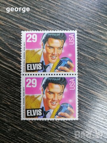 2 броя пощенски марки марка - Елвис Пресли 1993 от САЩ, снимка 1 - Филателия - 32240418