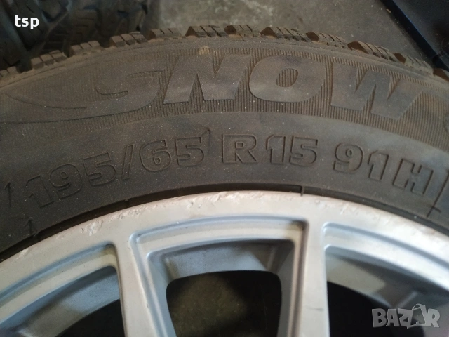 Джанти 15" 5x114,3 със зимни гуми 195,65,15, снимка 6 - Гуми и джанти - 53056240