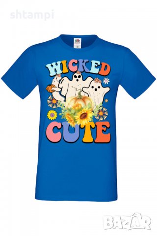 Мъжка тениска Wicked cute,Halloween,Хелоуин,Празник,Забавление,Изненада,Обичаи,, снимка 4 - Тениски - 38137678