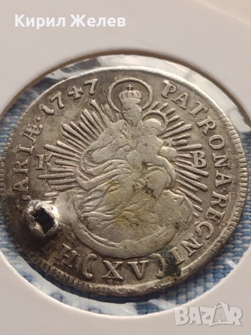 Сребърна монета 15 кройцера 1747г. Мария Терезия Кремниц Унгария 13755, снимка 12 - Нумизматика и бонистика - 42999810