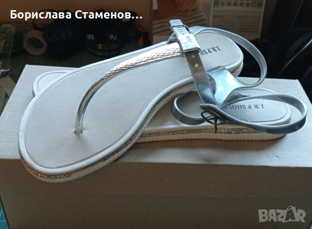 Интересни сиви сандали , снимка 1