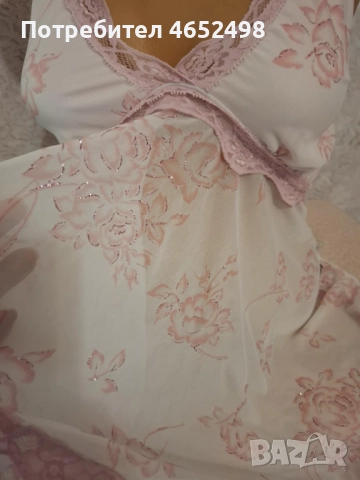 Розова Нощничка, снимка 3 - Бельо - 52442681