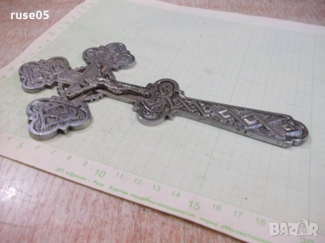 Кръст от медицинска стомана и разпятие от бял бронз-178 гр., снимка 2 - Други ценни предмети - 28037312