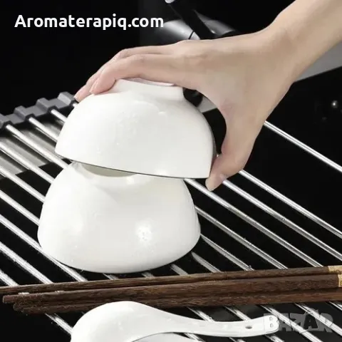 Сгъваем сушилник за отцеждане на съдове, снимка 3 - Аксесоари за кухня - 50256602