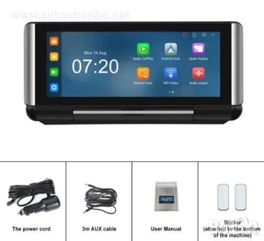 Универсална навигация + видеорегистратор ANDROID Wireless Carplay & Android Auto DVR AirPlay BT FM A, снимка 4 - Аксесоари и консумативи - 43544799