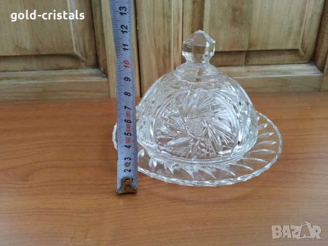 Кристален съд за масло, снимка 5 - Антикварни и старинни предмети - 32806629