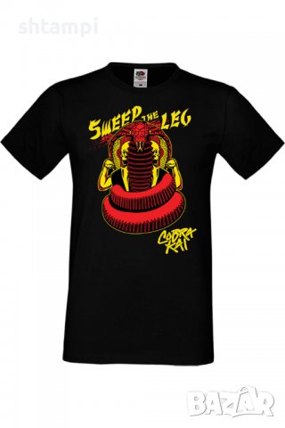 Мъжка тениска Cobra Kai sweep the leg,Филм,сериал,Изненада,Подарък,Повод,, снимка 2 - Тениски - 37718469
