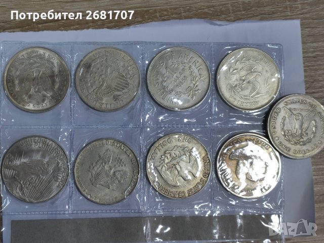 Посребрени реплики на стари долари, снимка 6 - Нумизматика и бонистика - 39607546