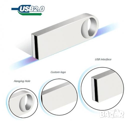 64GB Flash USB Drive Удароустойчива Водоустойчива Метална Флашка Ключодържател 58~60GB Флаш Драйв, снимка 5 - USB Flash памети - 37256855