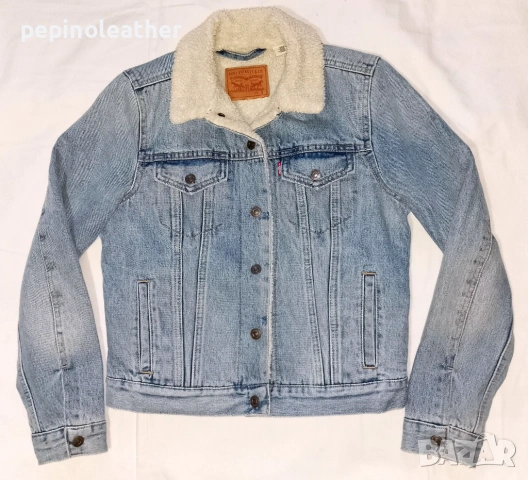 Оригинално дънково яке ЛЕВИС LEVI'S®  Premium Quality Big E Type 3 Sherpa Standard Trucker Jean Jack, снимка 8 - Якета - 52793702