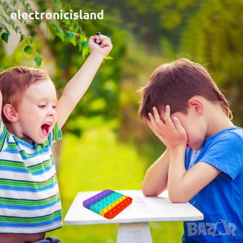 Поп ит, Pop it Попит Fidget занимателна анти стрес игра, снимка 5 - Образователни игри - 33204370