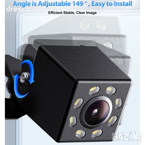 8LED Универсална Камера за задно виждане с нощен режим 8LED, снимка 3 - Аксесоари и консумативи - 44872180