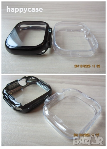 Apple Watch Ultra 3 2 1 / Series 11 10 6 5 4 / SE 3 2 1 / Мек TPU силиконов кейс с протектор, снимка 14 - Смарт часовници - 52097844