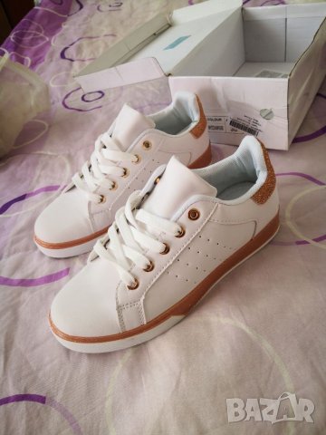 Бели летни кецове гуменки нови, снимка 3 - Кецове - 32746119