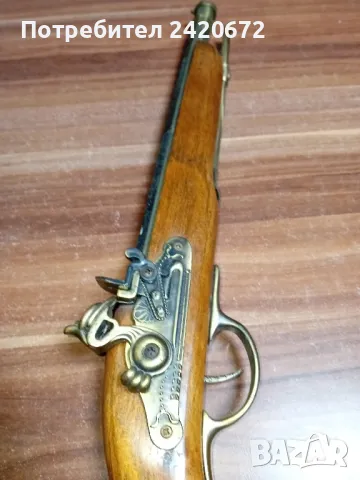 Стар  кремъчен  пищов, снимка 4 - Антикварни и старинни предмети - 48276662