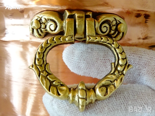 Медна саксия,кашпа с бронзови дръжки,барок. , снимка 3 - Антикварни и старинни предмети - 52674252