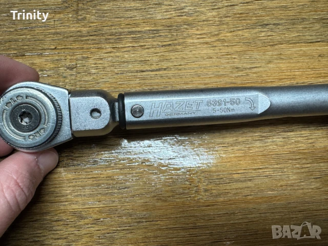 Динамометричен ключ Hazet 6391-50 /5-50 Nm/+ Вложка Stahlwille 735/5, снимка 4 - Ключове - 50635431
