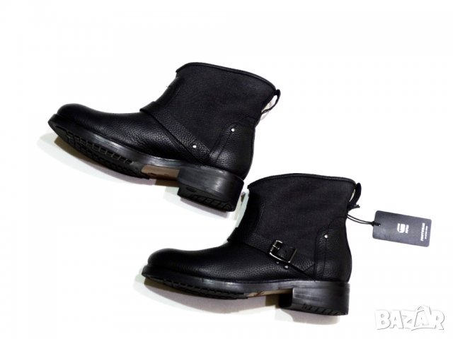 НОВИ и Намалени! G-Star Leon Boots Black Дамски Боти Естествена Кожа + Деним Номер 39, снимка 4 - Дамски боти - 35355026