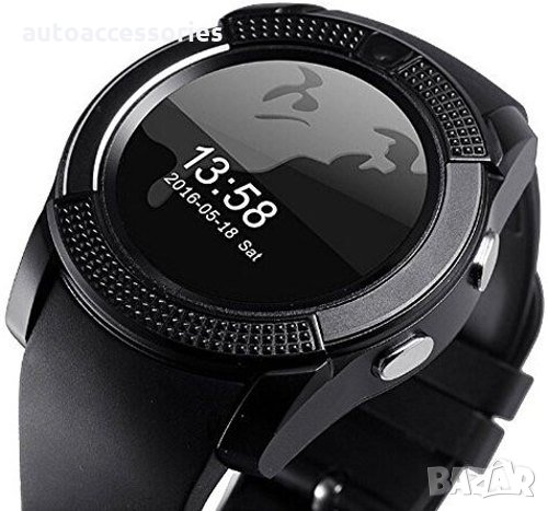 3000051185 Смарт часовник AMIO Smart watch V8 с bluetooth, камера и SIM карта черен, снимка 4 - Смарт часовници - 27772911